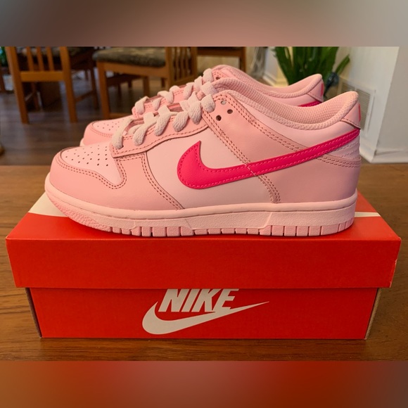 NEW Nike Dunk Low Triple Pink GS - Size 3.5Y / 5W - DH9765-600 Sneakers Shoes - Picture 10 of 13